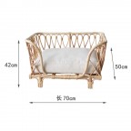 Four-season universal rattan woven pet bed