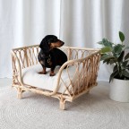 Four-season universal rattan woven pet bed