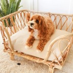 Boho Chic Rattan Dog Bed