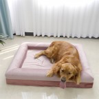 Pink purple rectangle large dog mat