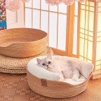 Rattan cool pet nest