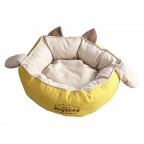 Warm pet nest with yellow rabbit ears